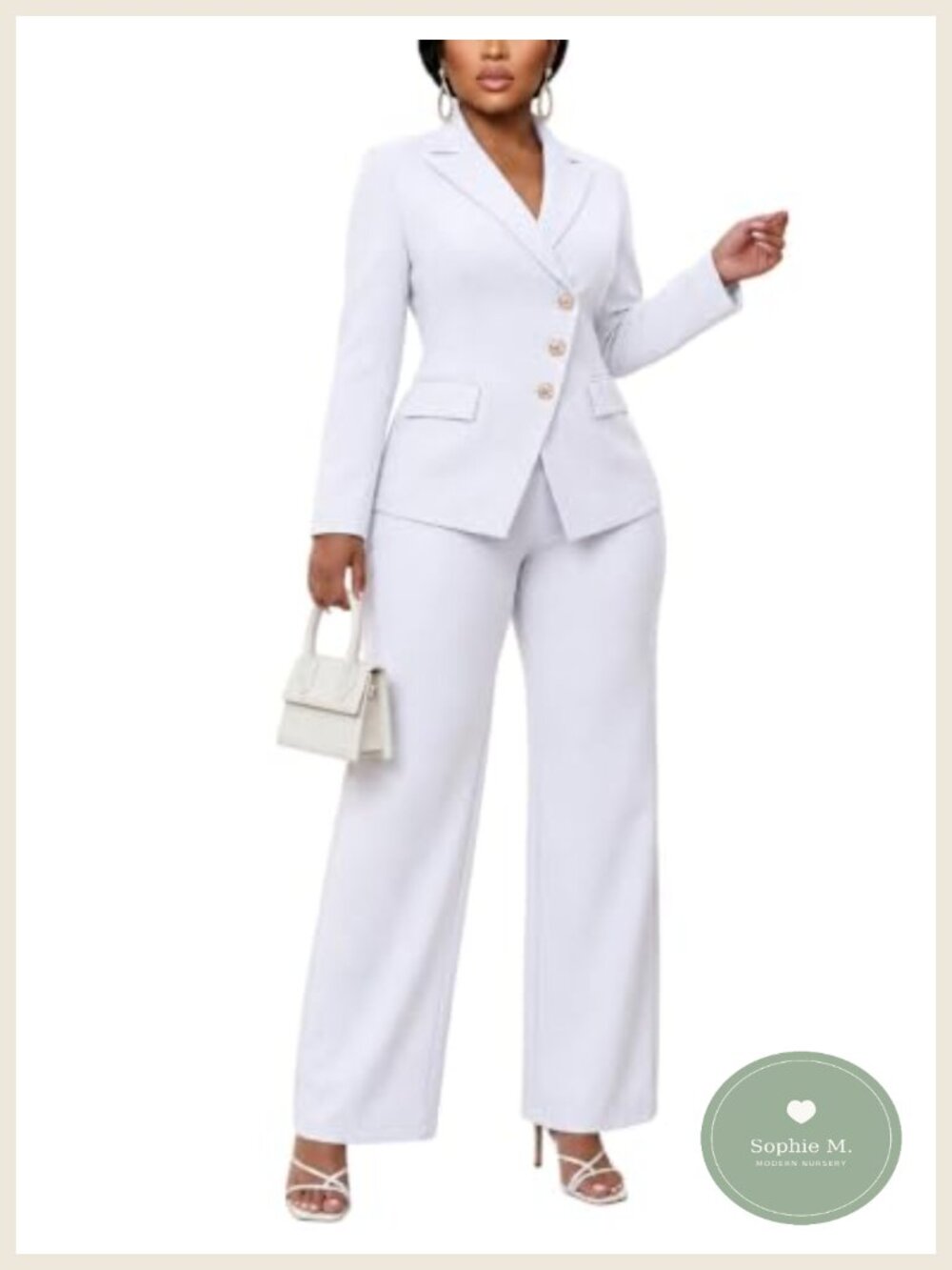 Women's 2 Piece Pantsuit Set Business Casual Suiting